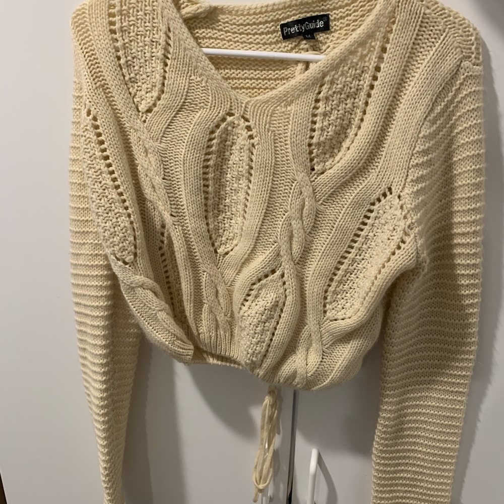 CUTE KNITTED CROP SWEATER